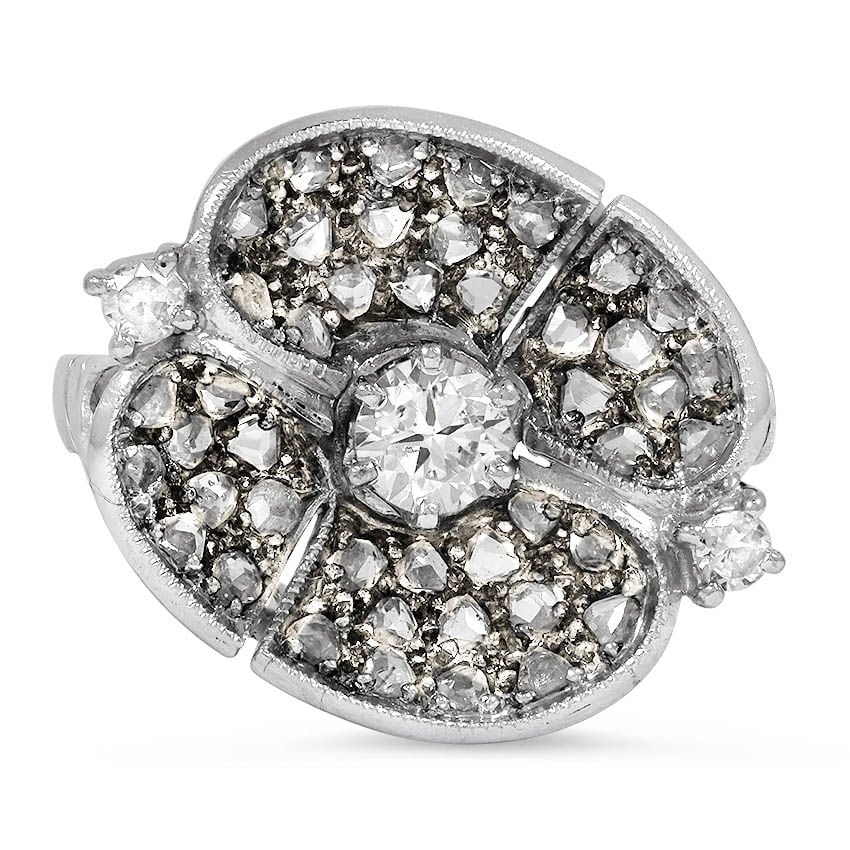 Retro Diamond Cocktail Ring