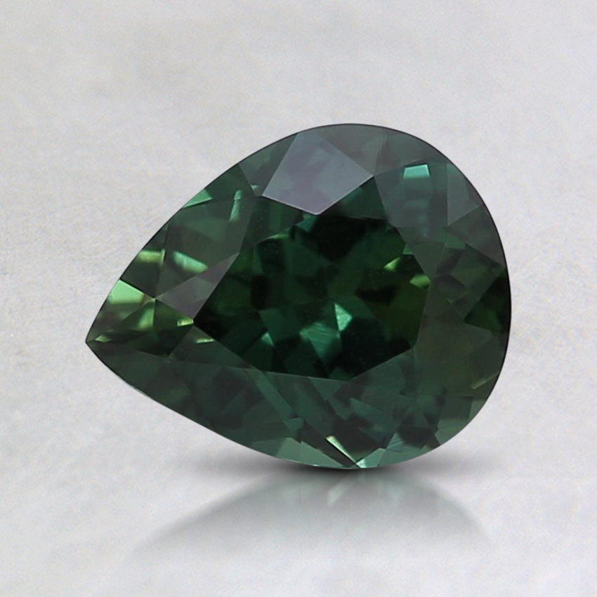 7.3x5.9mm Unheated Teal Pear Sapphire