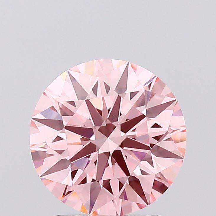 2.10 Ct. Fancy Vivid Pink Round Lab Grown Diamond