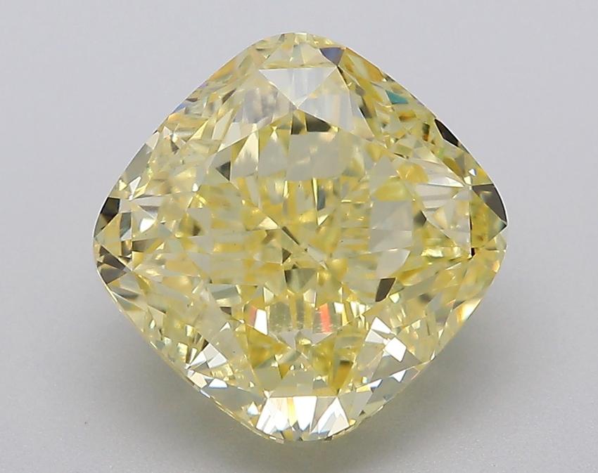 3.02 Ct. Fancy Intense Yellow Cushion Lab Grown Diamond