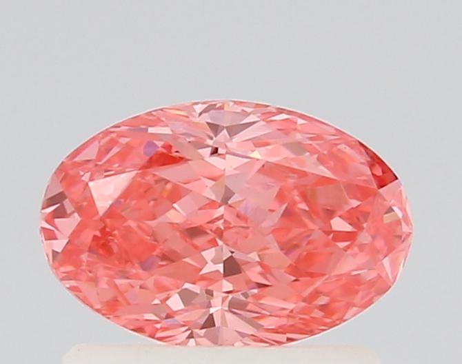 0.75 Ct. Fancy Vivid Pink Oval Lab Grown Diamond