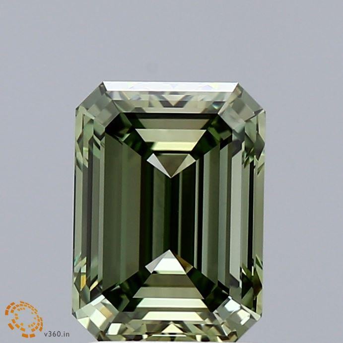 2.02 Ct. Fancy Vivid Green Emerald Lab Grown Diamond