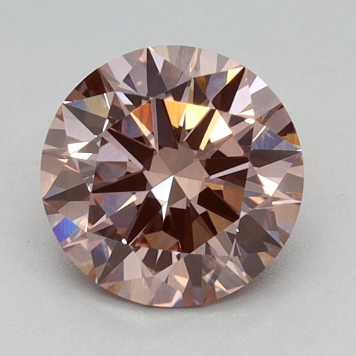 0.83 Ct. Fancy Intense Brown Pink Round Lab Grown Diamond