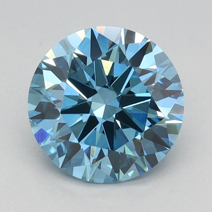 1.15 Ct. Fancy Vivid Blue Round Lab Grown Diamond