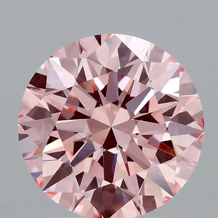 2.55 Ct. Fancy Vivid Pink Round Lab Grown Diamond
