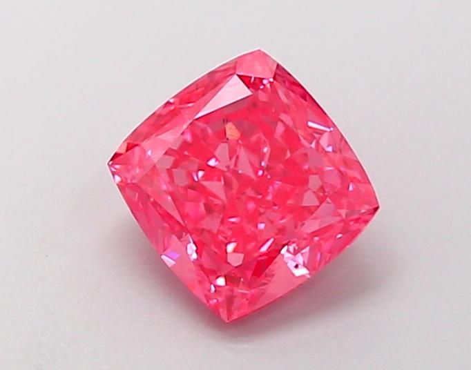 1.07 Ct. Fancy Vivid Pink Cushion Lab Grown Diamond