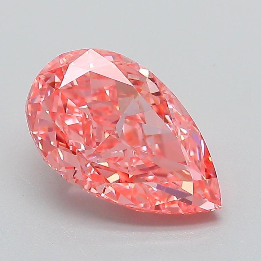 2.10 Ct. Fancy Vivid Pink Pear Lab Grown Diamond