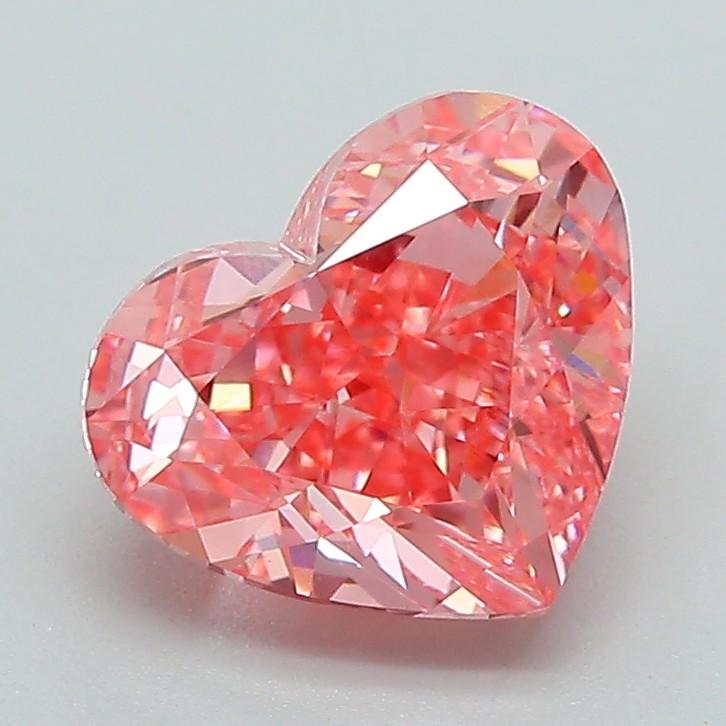 2.09 Ct. Fancy Vivid Pink Heart Lab Grown Diamond