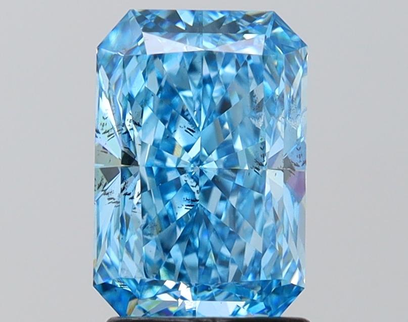 2.02 Ct. Fancy Vivid Blue Radiant Lab Grown Diamond