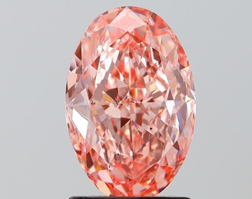 2.67 Ct. Fancy Vivid Pink Oval Lab Grown Diamond