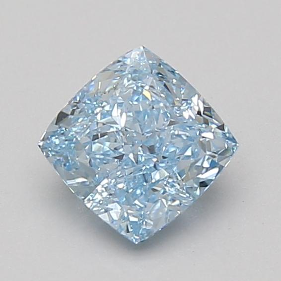 1.06 Ct. Fancy Vivid Blue Cushion Lab Grown Diamond