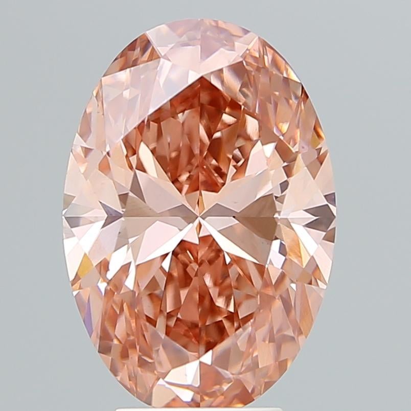 5.08 Ct. Fancy Vivid Pink Oval Lab Grown Diamond
