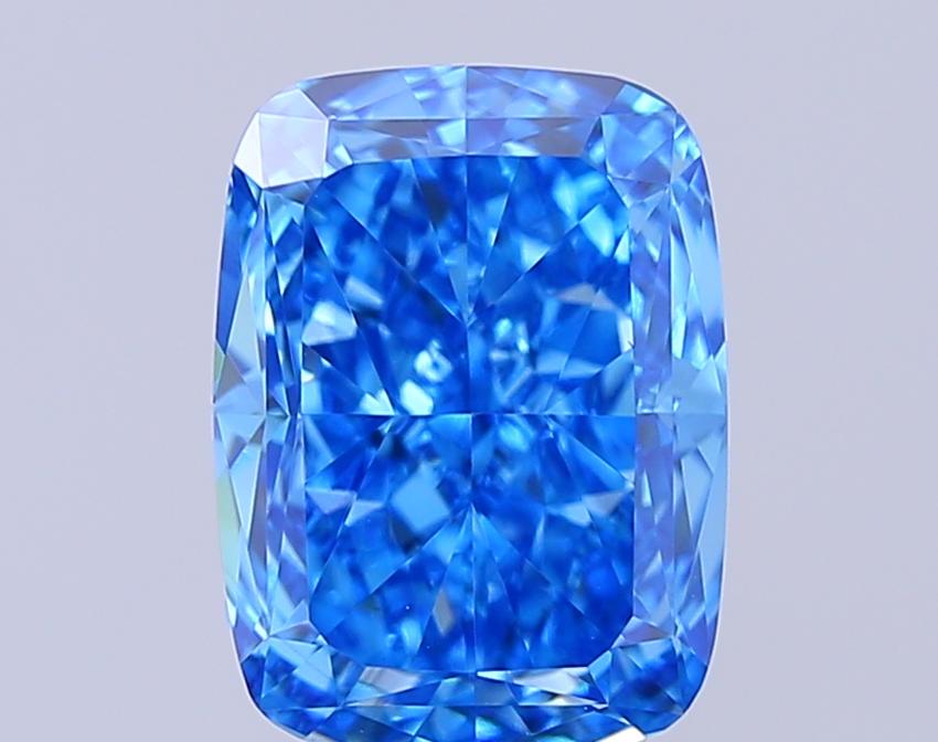 2.36 Ct. Fancy Vivid Blue Cushion Lab Grown Diamond