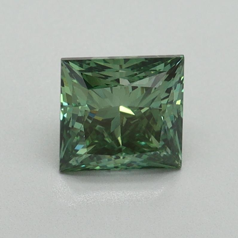 1.01 Ct. Fancy Vivid Green Princess Lab Grown Diamond