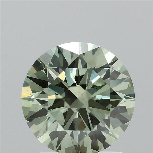 1.64 Ct. Fancy Vivid Green Round Lab Grown Diamond