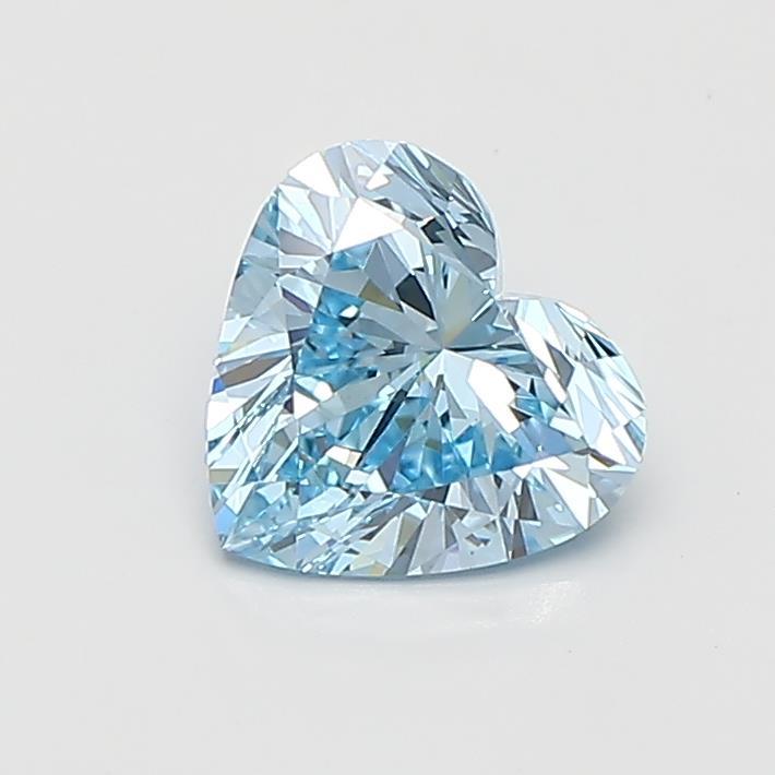 1.07 Ct. Fancy Vivid Blue Heart Lab Grown Diamond