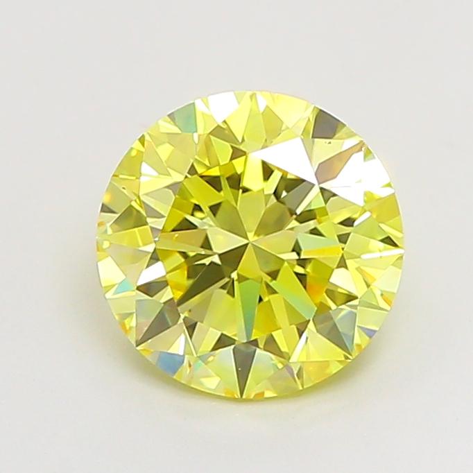 2.01 Ct. Fancy Intense Yellow Round Lab Grown Diamond
