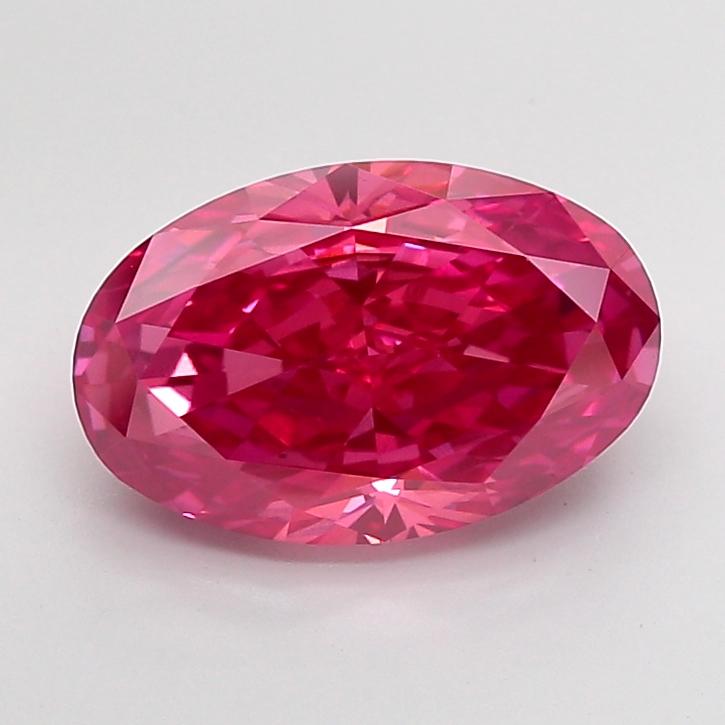 5.04 Ct. Fancy Vivid None Pink Oval Lab Grown Diamond