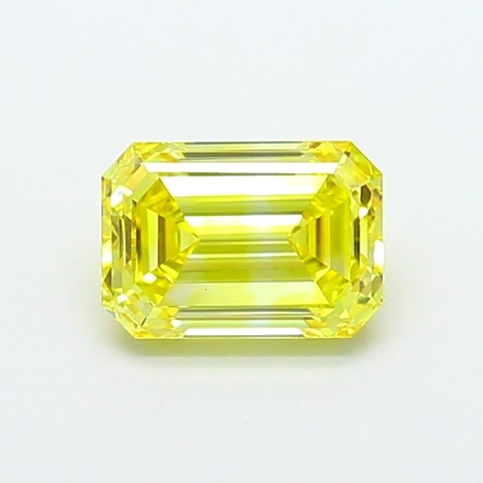 2.00 Ct. Fancy Vivid Yellow Emerald Lab Grown Diamond