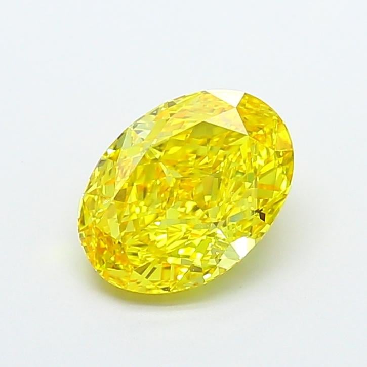 2.77 Ct. Fancy Vivid  Yellow Oval Lab Grown Diamond