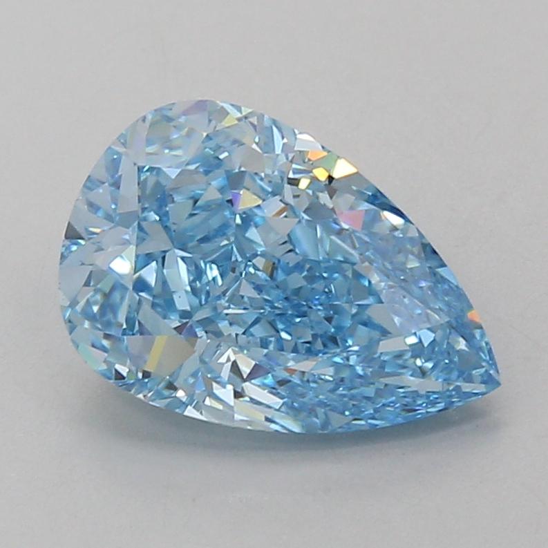 3.07 Ct. Fancy Vivid Blue Pear Lab Grown Diamond