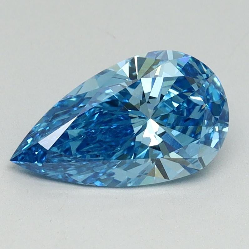 1.03 Ct. Fancy Vivid Blue Pear Lab Grown Diamond