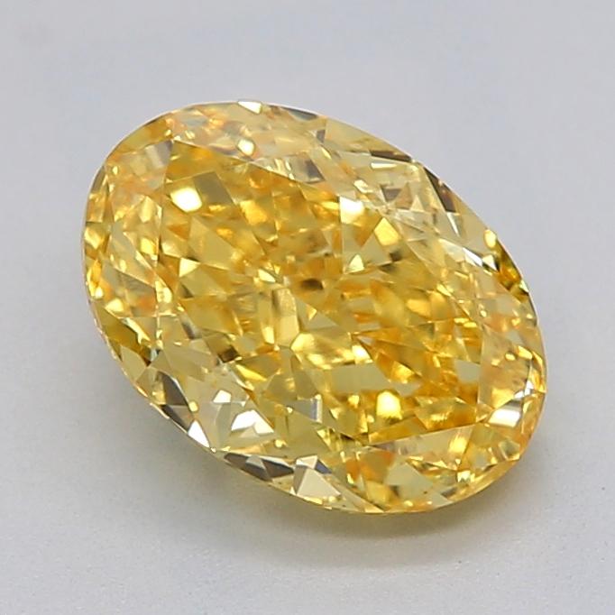 1.65 Ct. Fancy Intense  Yellow Oval Lab Grown Diamond