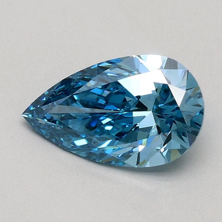 0.57 Ct. Fancy Vivid Blue Pear Lab Grown Diamond