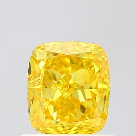 1.01 Ct. Fancy Vivid Yellow Cushion Lab Grown Diamond
