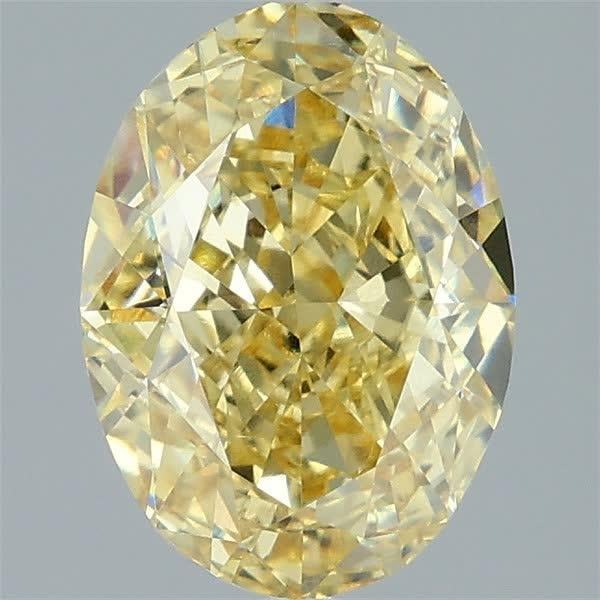 3.01 Ct. Fancy Intense Yellow Oval Lab Grown Diamond