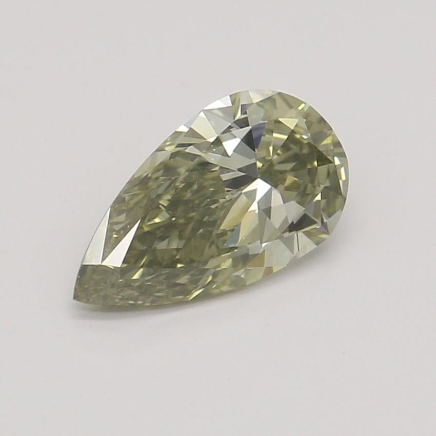 0.43 Ct. Fancy Brown-Greenish Yellow Pear Diamond