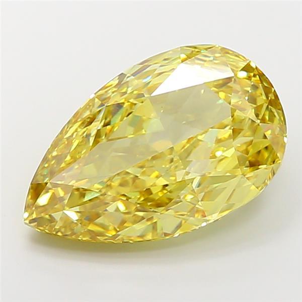 10.56 Ct. Fancy Intense Yellow Pear Lab Grown Diamond