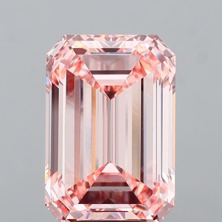 6.60 Ct. Fancy Vivid Pink Emerald Lab Grown Diamond