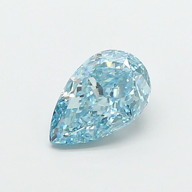 2.03 Ct. Fancy Vivid Greenish Blue Pear Lab Grown Diamond