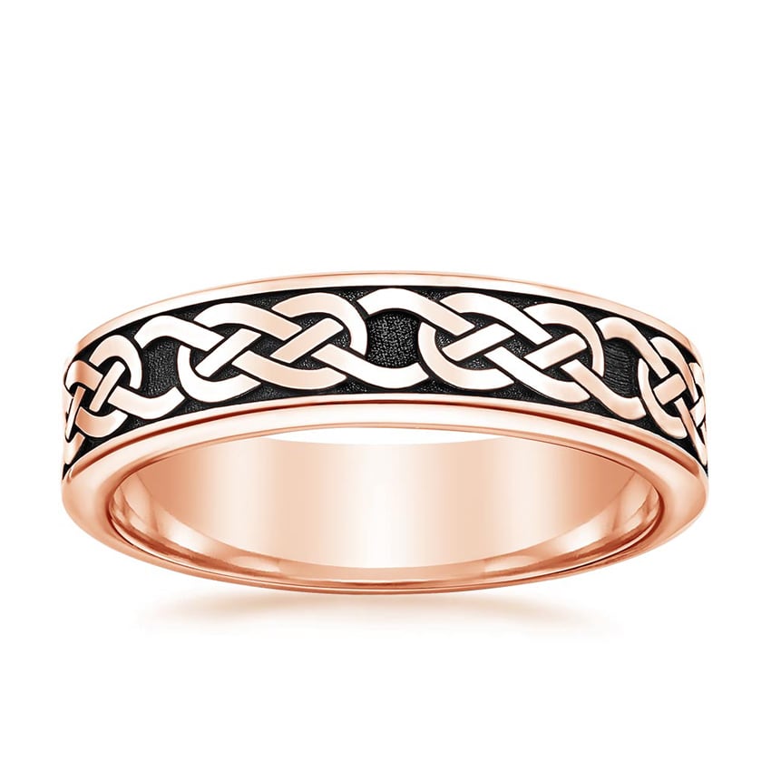 Rose gold diamond engagement ring with surprise diamond details
