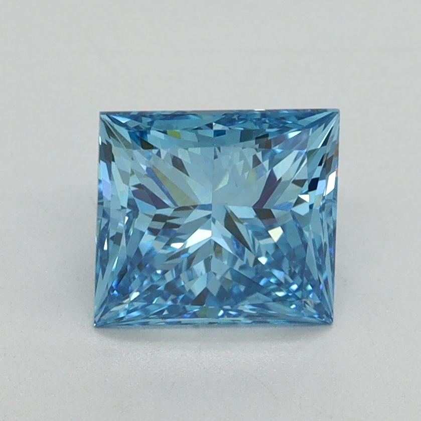 1.50 Ct. Fancy Vivid Blue Princess Lab Grown Diamond