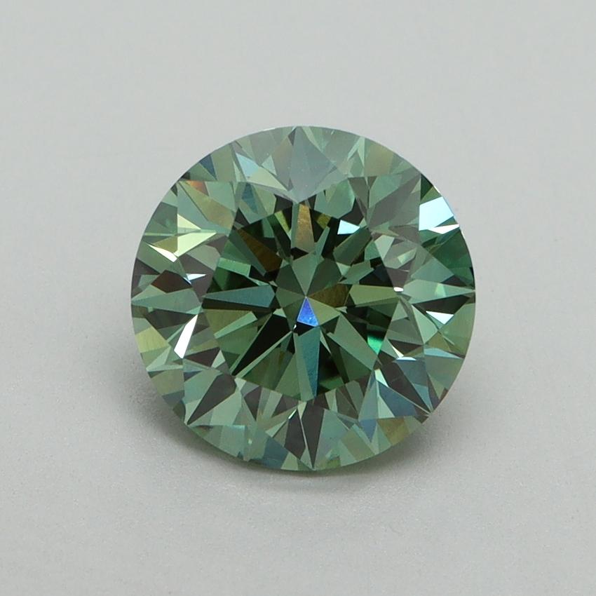 2.07 Ct. Fancy Vivid Green Round Lab Grown Diamond