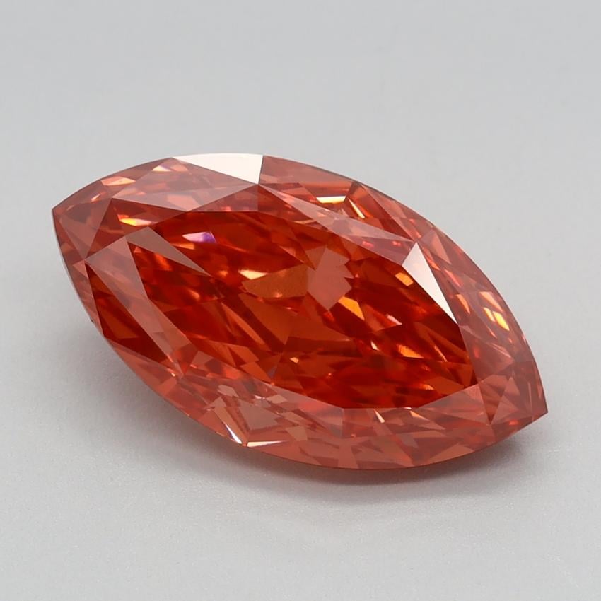 2.97 Ct. Fancy Vivid Pink Marquise Lab Grown Diamond