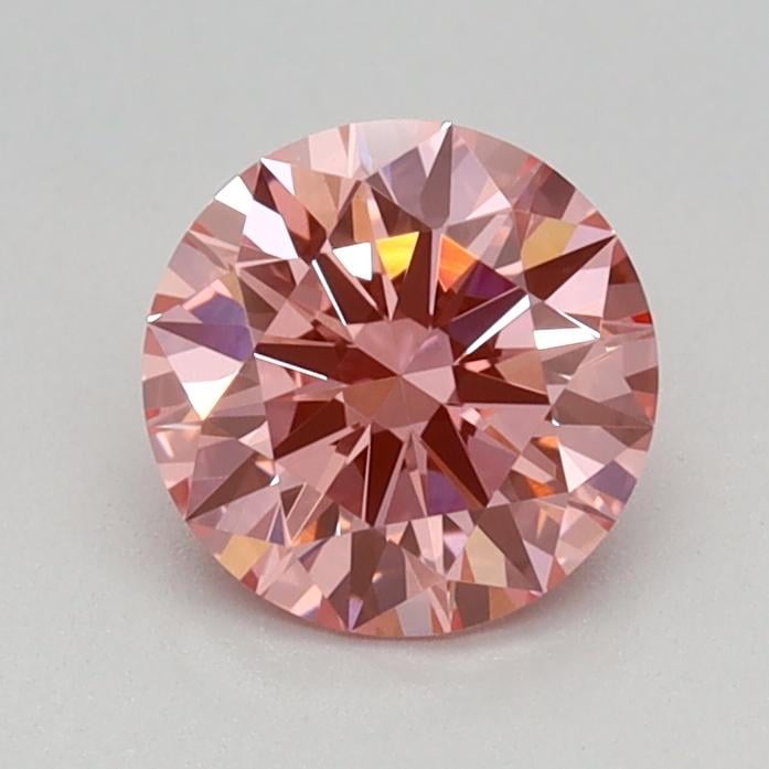 0.65 Ct. Fancy Vivid Pink Round Lab Grown Diamond