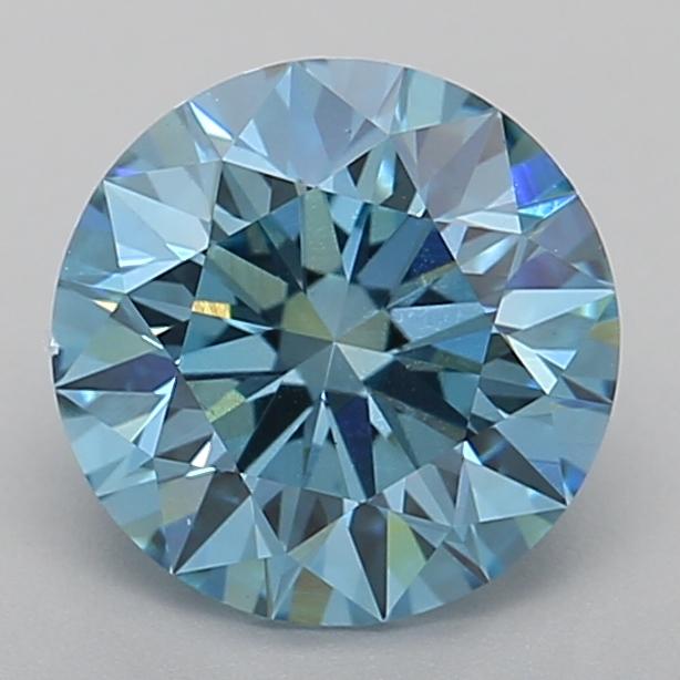 1.59 Ct. Fancy Vivid Blue Round Lab Grown Diamond