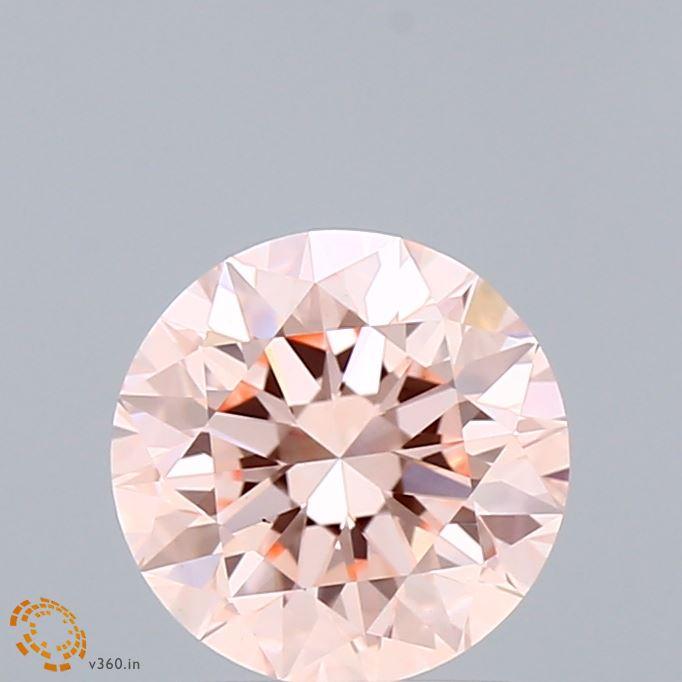 1.43 Ct. Fancy Intense Pink Round Lab Grown Diamond