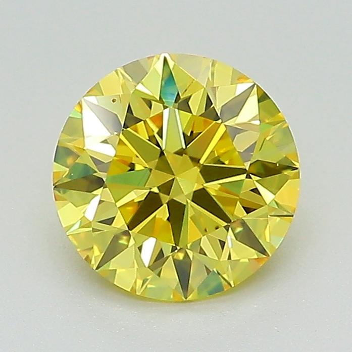1.26 Ct. Fancy Vivid Yellow Round Lab Grown Diamond