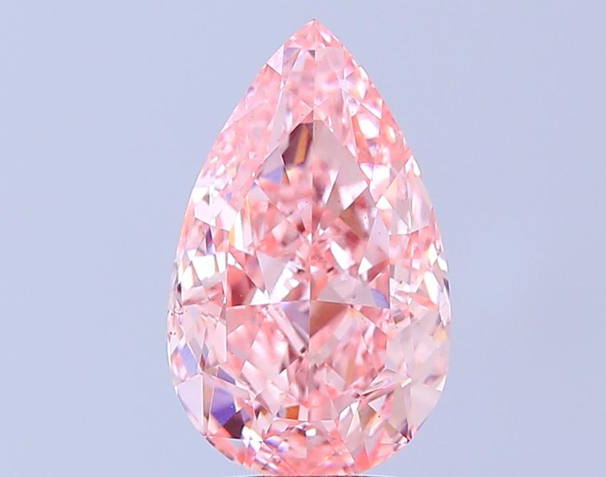 3.82 Ct. Fancy Vivid Pink Pear Lab Grown Diamond