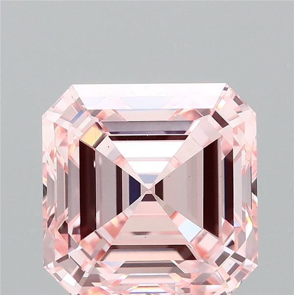 3.20 Ct. Fancy Intense Pink Asscher Lab Grown Diamond