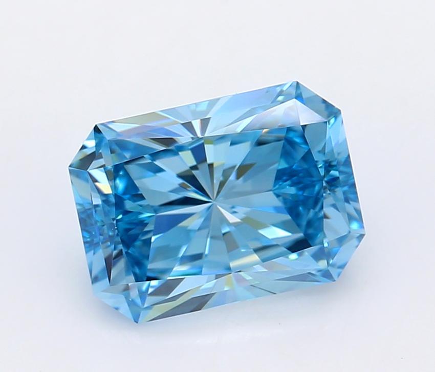 2.50 Ct. Fancy Vivid  Blue Radiant Lab Grown Diamond
