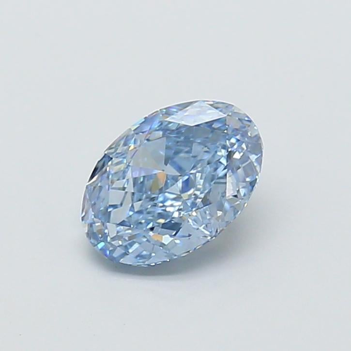 1.14 Ct. Fancy Vivid  Blue Oval Lab Grown Diamond