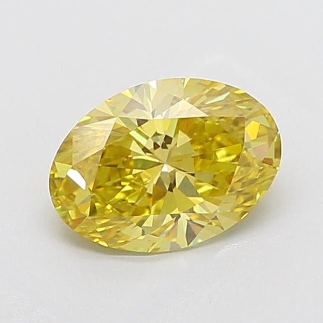 2.53 Ct. Fancy Vivid Yellow Oval Lab Grown Diamond