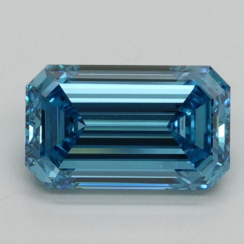 2.15 Ct. Fancy Vivid Blue Emerald Lab Grown Diamond