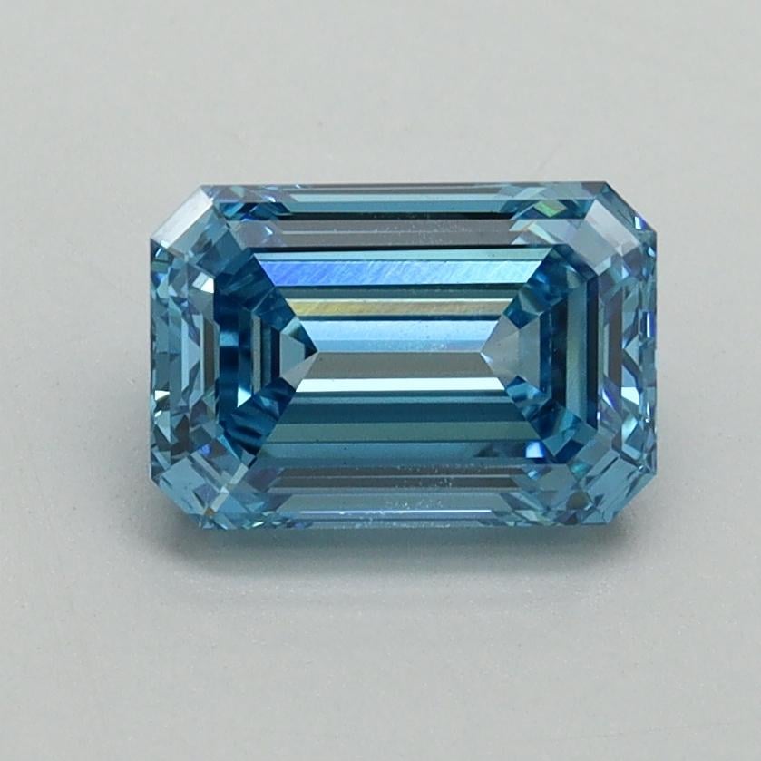 1.30 Ct. Fancy Vivid Blue Emerald Lab Grown Diamond
