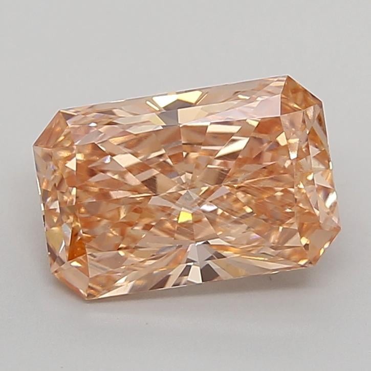 3.07 Ct. Fancy Vivid Orangy Pink Radiant Lab Grown Diamond